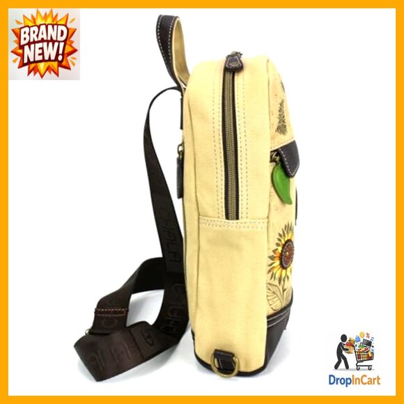 Canvas Sling Bag RFID Protected Crossbody Backpack  display picture 2